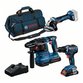 Bosch - Combo Kit 3-tlg. 18V: GSR 18V-55/GWS 18V-7/GBH 18V-22, 2x Akku, Schnellladegerät (0615A50035)