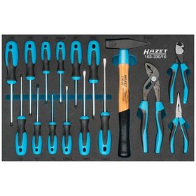 HAZET - Werkzeug-Sortiment 163-330/16, Hammer, Zangen,Schraubendreher, 16-teilig