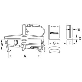 KSTOOLS® - Universal-Abzieher 2-armig, 15 t