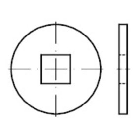 Scheiben für Holzkonstruktionen, DIN 440 Stahl 100HV blank V ø6,6 x 22 x 2mm