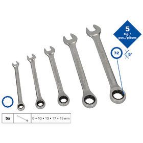 Brilliant Tools - Ratschenringschlüssel-Satz, 5-teilig