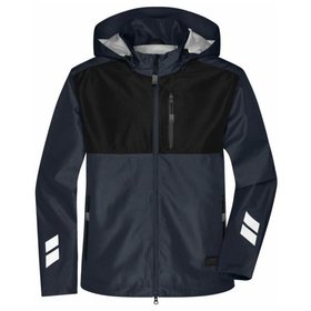 James & Nicholson - Workwear Hardshell Jacke JN1814, carbon/schwarz, Größe 3XL