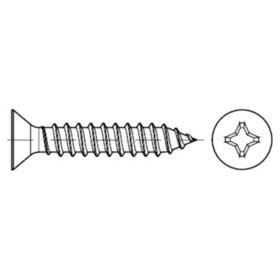 Senk-Blechschraube DIN 7982-C-H Edelstahl A2 3,5 x 9,5mm