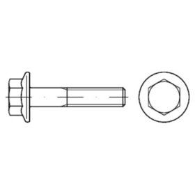 Sechskantschraube mit Flansch DIN 6921 Stahl 10.9 M16 x 70mm