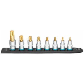 HAZET - SmartRail, Flexible Kunststoff-Steckleiste 990-SR/8, Vierkant 12,5mm (1/2"), Innen Vielzahn Profil XZN, M5, M6, M8, M10, M12, M14, 8-teilig