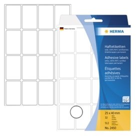 HERMA - Vielzwecketikett 2450 25x40mm Papier weiß 512er-Pack