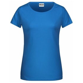 James & Nicholson - Damen Basic T-Shirt 8007, kobalt-blau, Größe XXL