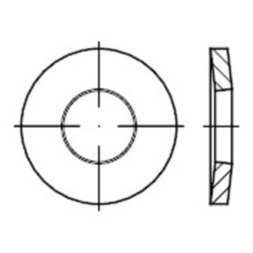 Spannscheiben, DIN 6796 Edelstahl 1.4310 8mm