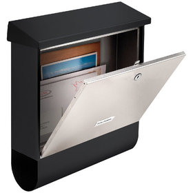 BURG-WÄCHTER - Briefkasten Black & Steel 61470