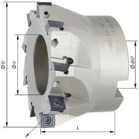 Eckmesserkopf 90° mit Innenkühlung ø40mm Z 5