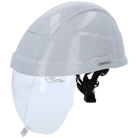 KSTOOLS® - Arbeits-Schutzhelm mit Gesichtsschutz, weiss