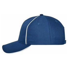 James & Nicholson - 6 Panel Workwear Cap MB6234, dunkel-königs-blau, Einheitsgröße