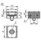 KIPP - KEILSPANNER DOPPELSEITIG FORM:B GERIFFELT, B=50, M12, EINSATZSTAHL GEHÄRTET UND PHOSPHATIERT