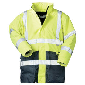 SAFESTYLE® - Warnschutzparka SEBASTIAN 23528, warngelb/marineblau, Größe 2XL