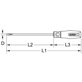 KSTOOLS® - TITANplus Schlitz-Schraubendreher, 3,2mm, 126mm