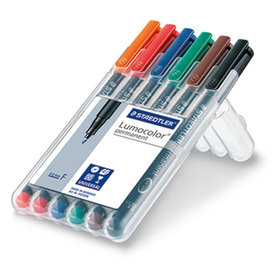 STAEDTLER® - Folienstift Lumocolor 318 WP6 0,6mm sortiert 6er-Pack