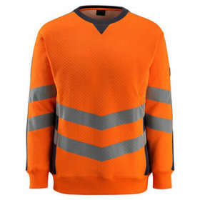 MASCOT® - Wigton Sweatshirt SAFE SUPREME, hi-vis Orange/Schwarzblau, Größe M