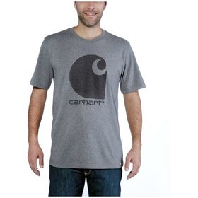 carhartt® - Herren T-Shirt WORKWEAR C-LOGO GRAPHIC S/S T-SHIRT, granite heather, Größe XXL