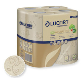 LUCART - Toilettenpapier Eco Natural, havanna, 2-lagig, Pck=8 Rollen, 811831