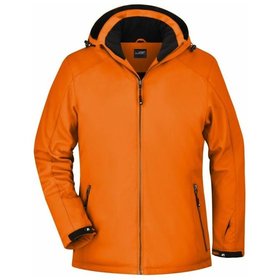 James & Nicholson - Damen Wintersport Jacke JN1053, dunkel-orange, Größe XL