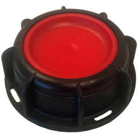 MCC Millennium - IBC Innengewinde-Kappe mit Entlüftungsventil, Polypropylen schwarz/rot, IG S60x6