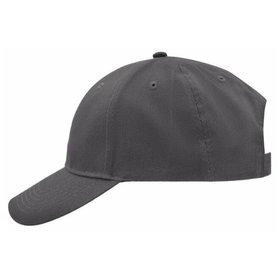 James & Nicholson - 6 Panel Cap gebürstet MB6118, carbon, Einheitsgröße