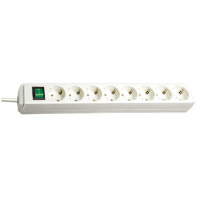 brennenstuhl® - Eco-Line Steckdosenleiste 8-fach, Kindersicherung, Schalter, 3m Kabel weiß