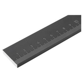 KIPP - MAßSTAB SELBSTKLEBEND, HORIZONTAL, L=500 500X30X6, T=1 MM, ALUMINIUM SCHWARZ GESCHLIFFEN UND ELOXIERT,