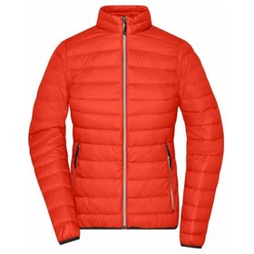 James & Nicholson - Damen Daunenjacke JN1139, burnt-orange/silber, Größe XXL