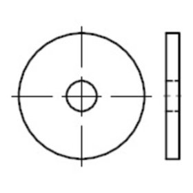 Scheiben für Holzverbinder, DIN 1052 Edelstahl- A4 øblank ø14 x 58 x 6mm