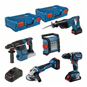 Bosch - Akku-Werkzeug-Set 18V: GSB + GWS + GBH + GSA + GLI + 3x ProCORE18V + GAL (0615990M2X)