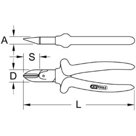 KSTOOLS® - 1000V Seitenschneider, 160mm