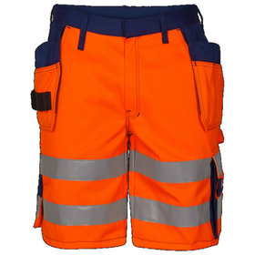 Engel - Safety Shorts mit Holstertaschen 6502-770 nach EN ISO 20471, Warnorange/Marine, Größe 44