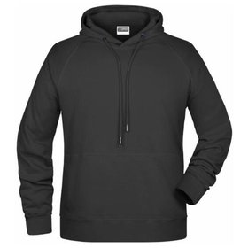 James & Nicholson - Herren Kapuzensweatshirt 8024, schwarz, Größe XXL