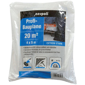 Nespoli - Bauplane Profi 4 x 5m schwarz, extrem stark ,65µm LDPE Regenerat