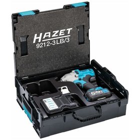 HAZET - Akku-Schlagschrauber 9212-3LB/3, Lösemoment maximal: 700 Nm, Vierkant 12,5mm (1/2"), 3-teilig