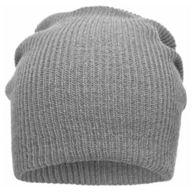 James & Nicholson - Longbeanie Mütze MB7955, hellgrau-melange, Einheitsgröße