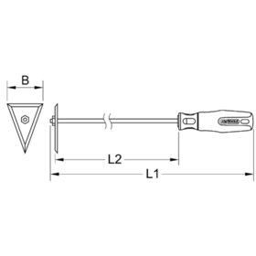 KSTOOLS® - BRONZEplus Dreikant-Plattenschaber 420mm