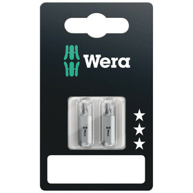 Wera® - Bit für Kreuzschlitz Philips® 851/1 Z B SB PH2 x 25mm, 2 Stück SB-verpackt