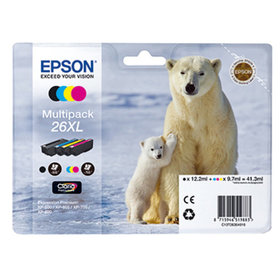EPSON® - Tintenpatrone C13T26364010 26XL sw/c/m/y 4er-Pack