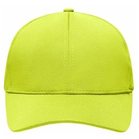 James & Nicholson - 6 Panel Sport Mesh Cap MB6214, hellgelb, Einheitsgröße