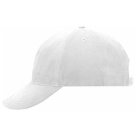 James & Nicholson - 6 Panel Softlining Cap MB6126, weiß, Einheitsgröße