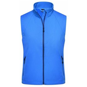 James & Nicholson - Damen Softshell Weste JN1023, azur-blau, Größe S