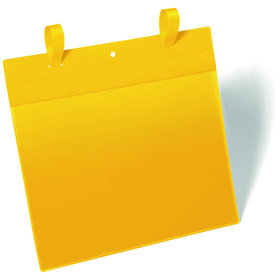 DURABLE - Gitterboxtasche mit Lasche, gelb, DIN A4 quer, 50 Stück