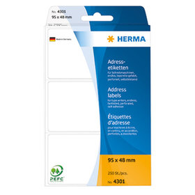 HERMA - Adressetikett 4301 95 x 48mm weiß 250 Stück/Packung