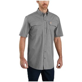 carhartt® - Herren Hemd, kariert, FORCE WOVEN SHIRT S/S, asphalt, Größe XL