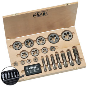 VÖLKEL - HexTap Set + Schneideisen DIN 223, HSS-G, M 3 - 20