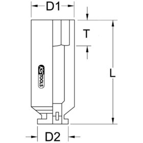 KSTOOLS® - 1/2" 12-kant-Kraft-Stecknuss, lang, 8mm