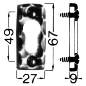 HS Rowe - Schlüssel-Rosette Nr.283 PZ Ei