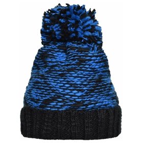 James & Nicholson - Flammgarn Strickmütze MB7105, königs-blau/schwarz, Einheitsgröße